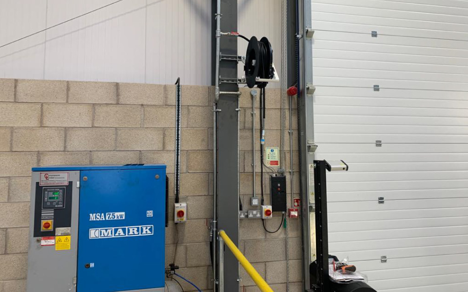 A new air ring and air reels complete the infrastructure in the client's new local authority vehicle servicing and maintenance workshop