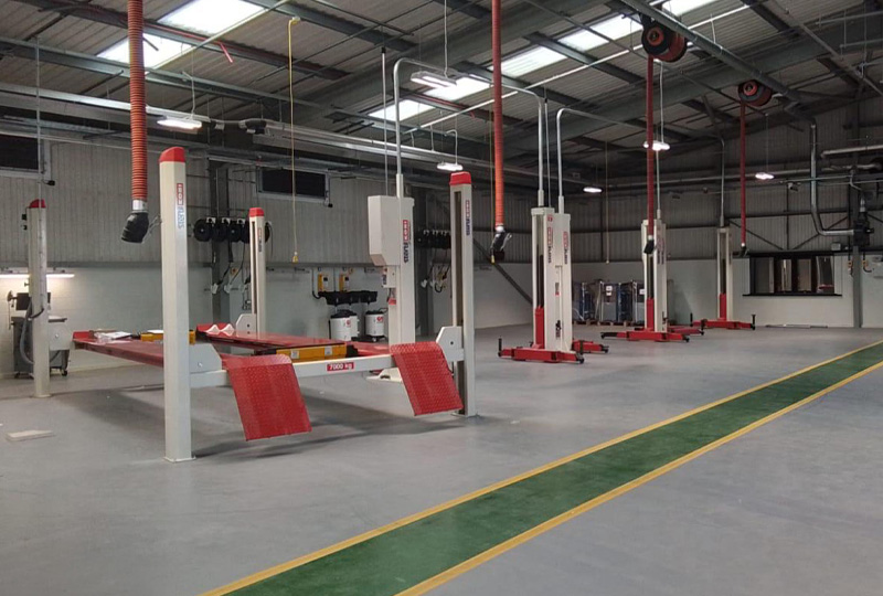 NWAS Cumbria workshop completed with an epoxy resit floor paint.