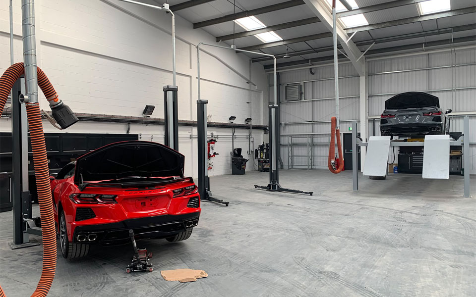 Nussbaum Smart Lifts and 4-post wheel alignment vehicle lift tested by CCS Garage Equipment installation engineers.