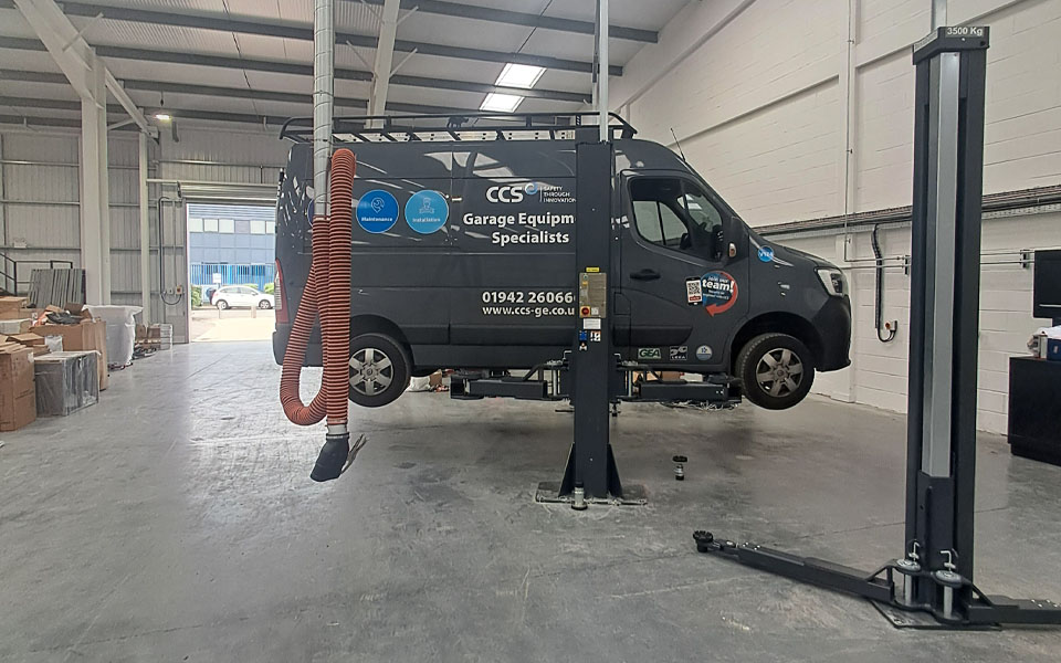 LEV extraction system and associated pipework installed throughout the new Clive Sutton workshop.