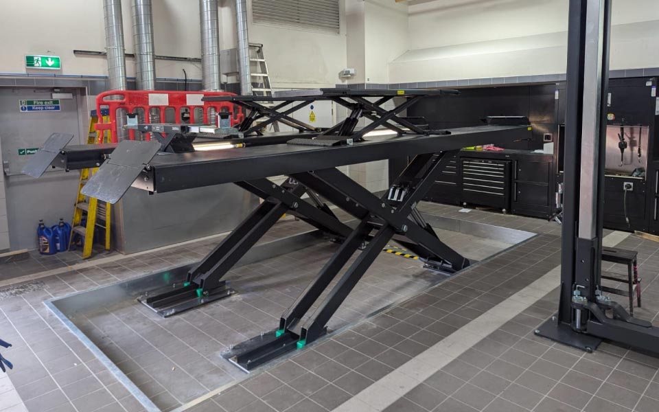 Photo of the Uni Lift model installed for JLR West London