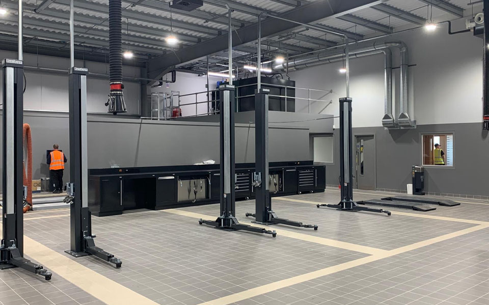 Comprehensive Nussbaum garage equipment installed by CCS for Kia Boston