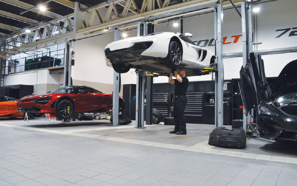 Our CCS garage equipment installation project incorporating fixed 2-post vehicle lifts by leading manufacturer Rotary for reliable and safe vehicle lifting