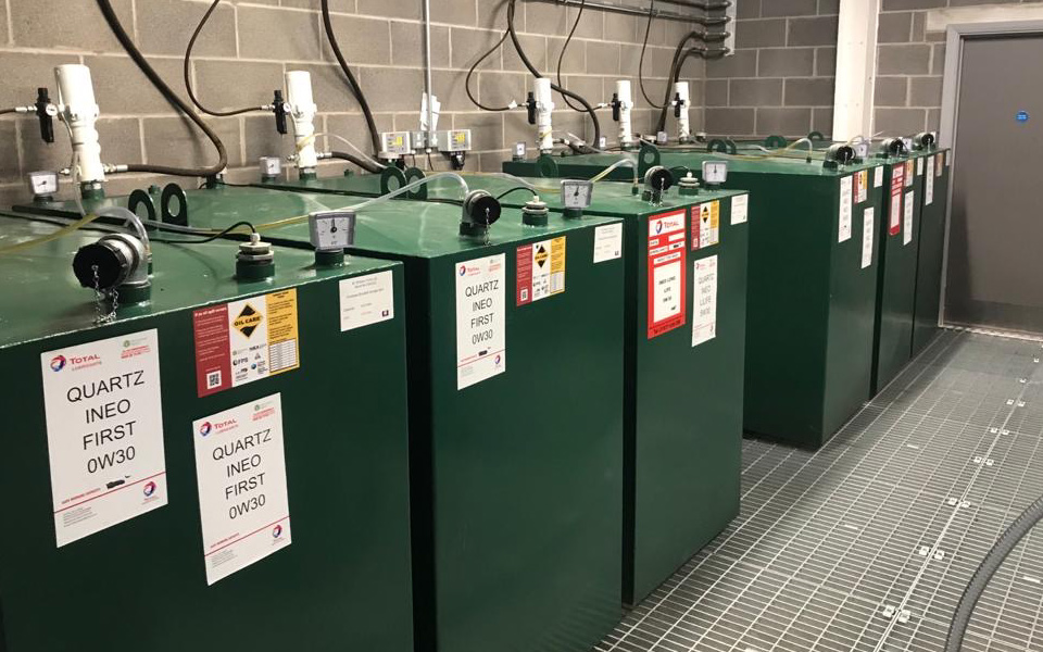 Installation of new oil & waste oil tanks for Merseyside Police by CCS Garage Equipment