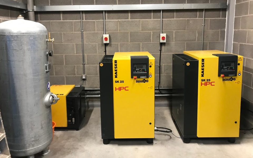 Supply & installation of new HPC air compressors for Merseyside Police by CCS Garage Equipment