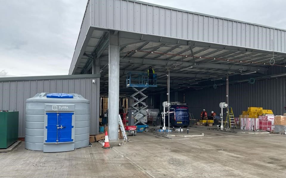 External photo of National Express vehicle workshop in Birmingham