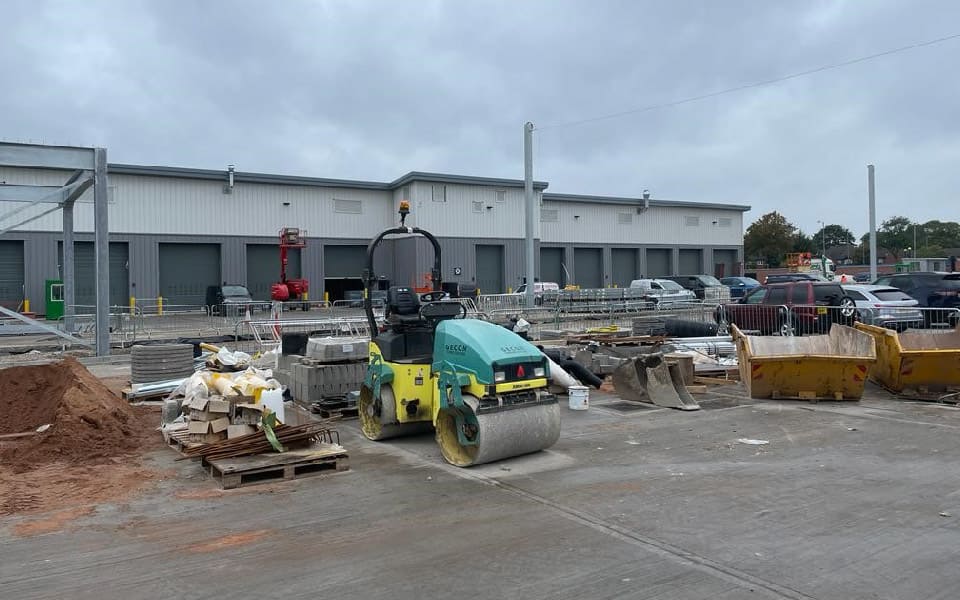 External photo of new vehicle workshop for bus and coach operator