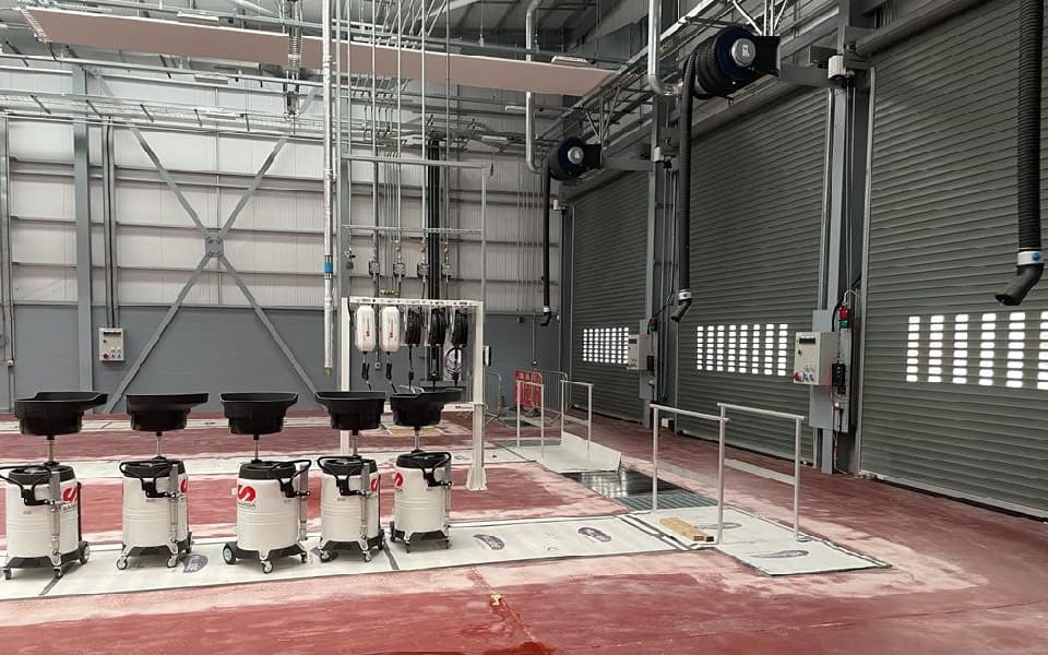 New garage workshop for bus and coach vehicles