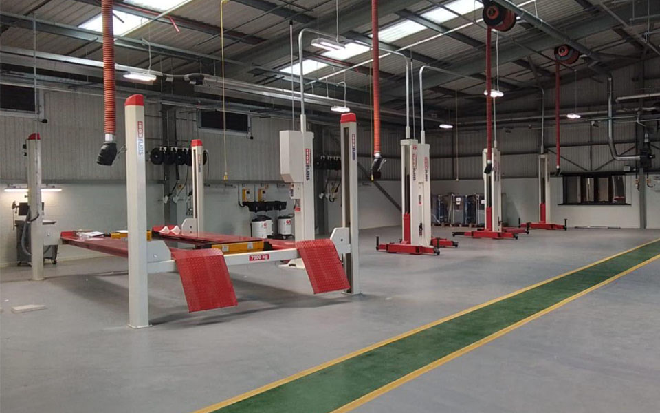 NWAS Cumbria workshop completed with an epoxy resit floor paint.
