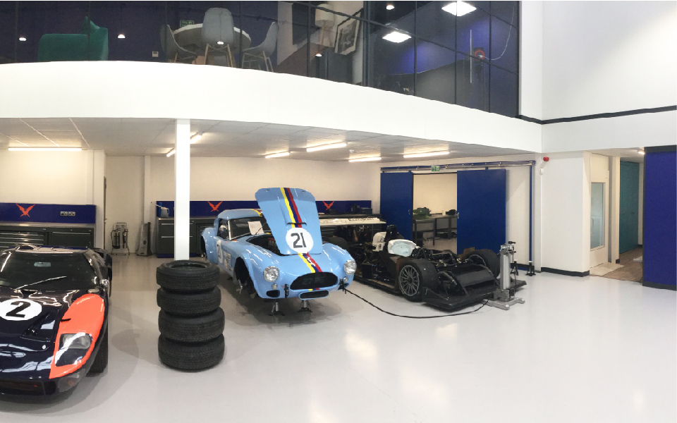 Pursuit Racing’s bespoke work for motorsport clients demands a versatile, fully-equipped workshop. CCS’ garage equipment installation in Bicester, Oxfordshire, included mobile workshop furniture by Dura and ancillary air, electrical and data supply designed and installed by CCS Garage Equipment to support all aspects of Pursuit’s operations