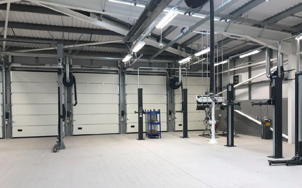 Garage equipment installation designed and installed by CCS Garage Equipment for Renault Stockport, Cheshire