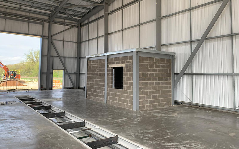 Inspection pits installed for vehicle maintenance unit by CCS Garage Equipment.
