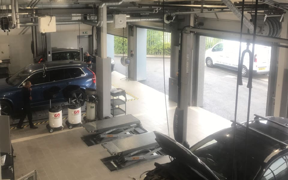 Completed garage equipment project for Volvo Shrewsbury