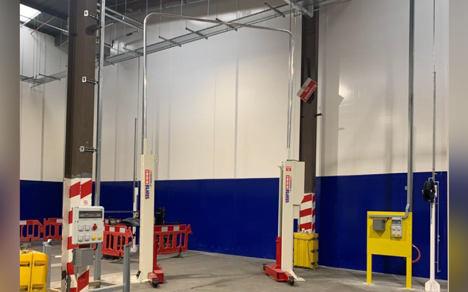 Fixed 2-post Stertil-Koni commercial vehicle lift installed by CCS Garage Equipment for Manchester Airport, incorporating a strong 5T lifting capacity by one of the world's leading suppliers of commercial lifts