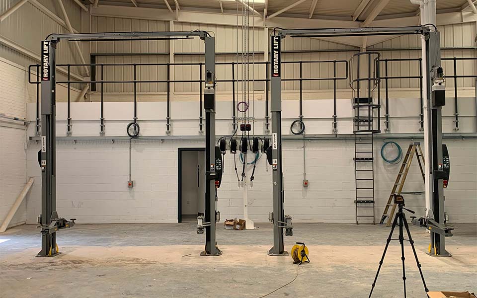 Fixes 2-post lifts relocated and reinstalled by CCS Garage Equipment.