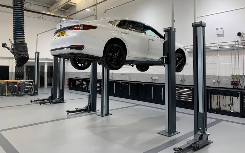 Testing of the Nussbaum Smart Lifts during CCS' garage equipment installation. Our site team delivered training to our client's workshop team prior to commission, ensuring the safe operation of all new equipment to maximise our client's returns from its investment. 